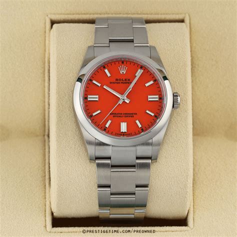 rolex oyster perpetual coral red|Rolex Oyster Perpetual 36mm price.